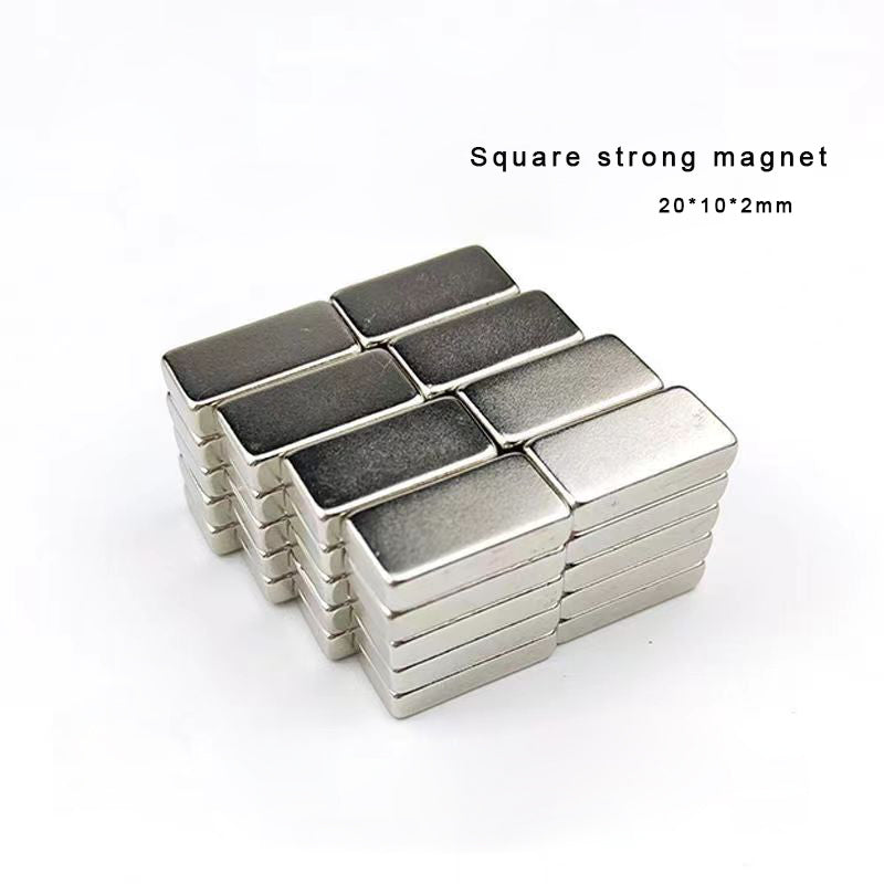 JIUMAG Magnets, 20 Pcs Strong magnetic Magnets Bar, 20x10x2mm Rectangular Magnetic Bar, for CraftsTool Storage Office