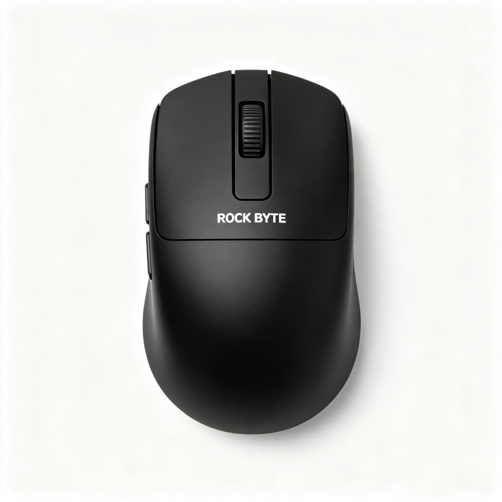 ROCK BYTE Wireless Mouse, 2.4G Ergonomic Computer Mouse with USB Receiver, 3 Adjustable DPI Levels, Silent Click Cordless Mouse for Laptop PC Desktop Office Home