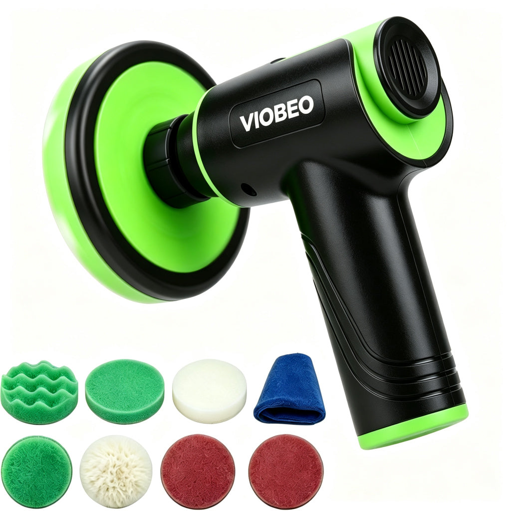 VIOBEO Electric Polisher, 700W Dual Action Car Buffer Polisher with 6 Variable Speeds, Detachable Handle, 5 Inch Polishing Pad, Orbital Polisher for Car Waxing Sanding Home DIY