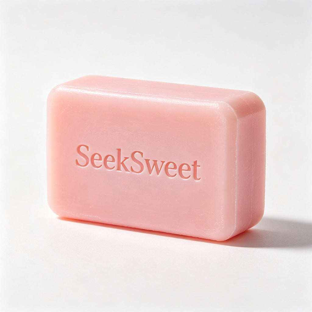 SeekSweet Natural Bar Soap, Handmade Moisturizing Body Soap with Essential Oils, Gentle Cleansing Exfoliating Soap Bar for Face Body, All Skin Types, 3 Pack