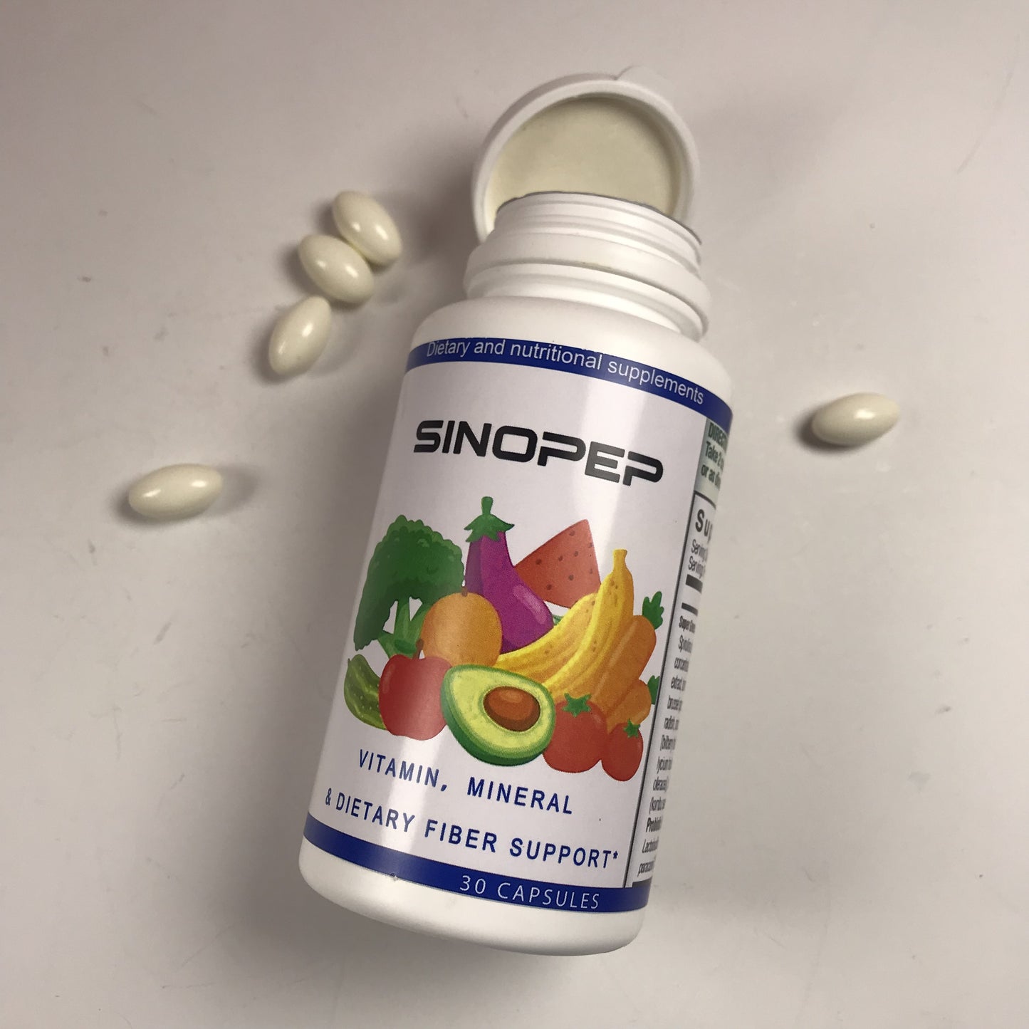 SINOPEP Dietary and nutritional supplements, Organic Superfood Greens Fruits and Veggies Complex-Rich Organic Ingredients Non-GMO 30Capsule