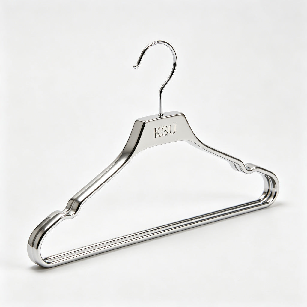 KSU Metal Clothes Hangers, 30 Pack Heavy Duty Stainless Steel Wire Hangers with Non-Slip Coating, Ultra Thin Space Saving Hangers with 360 Swivel Hook for Suit Shirt Dress Coat