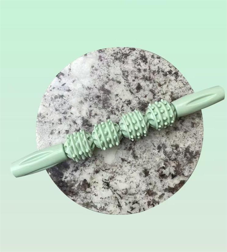 FOXSHOW Massage apparatus Handheld Roller Trigger Point Massager Stick for Fascia, Cellulite, Muscle & Abdomen , Body Therapy Massager, Muscle Belly Relief Tool