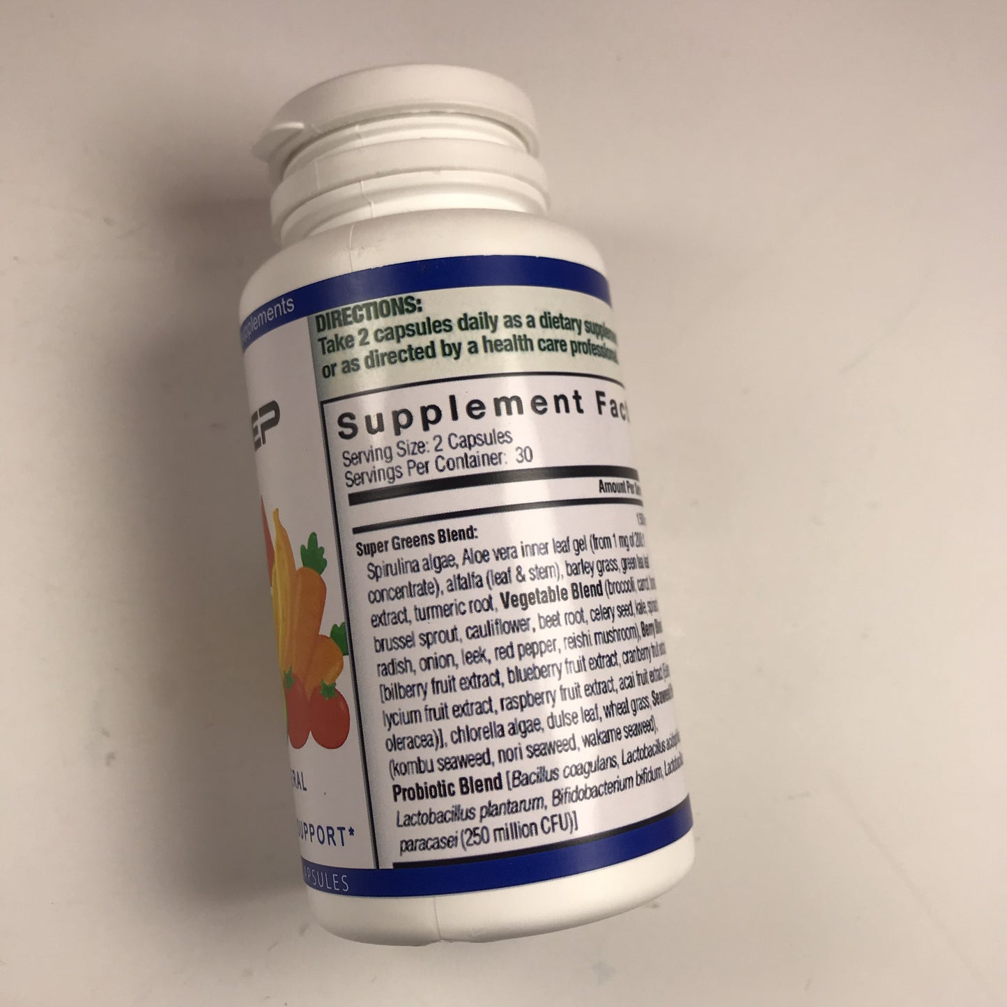 SINOPEP Dietary and nutritional supplements, Organic Superfood Greens Fruits and Veggies Complex-Rich Organic Ingredients Non-GMO 30Capsule