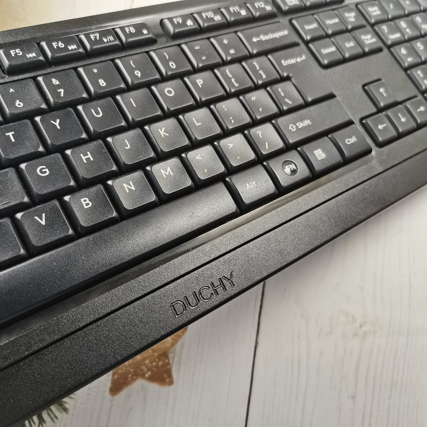 DUCHY Computer keyboards, Wireless Keyboard, Full-Sized Ergonomic Keyboard with Quiet Click keycap for Computer/Laptop