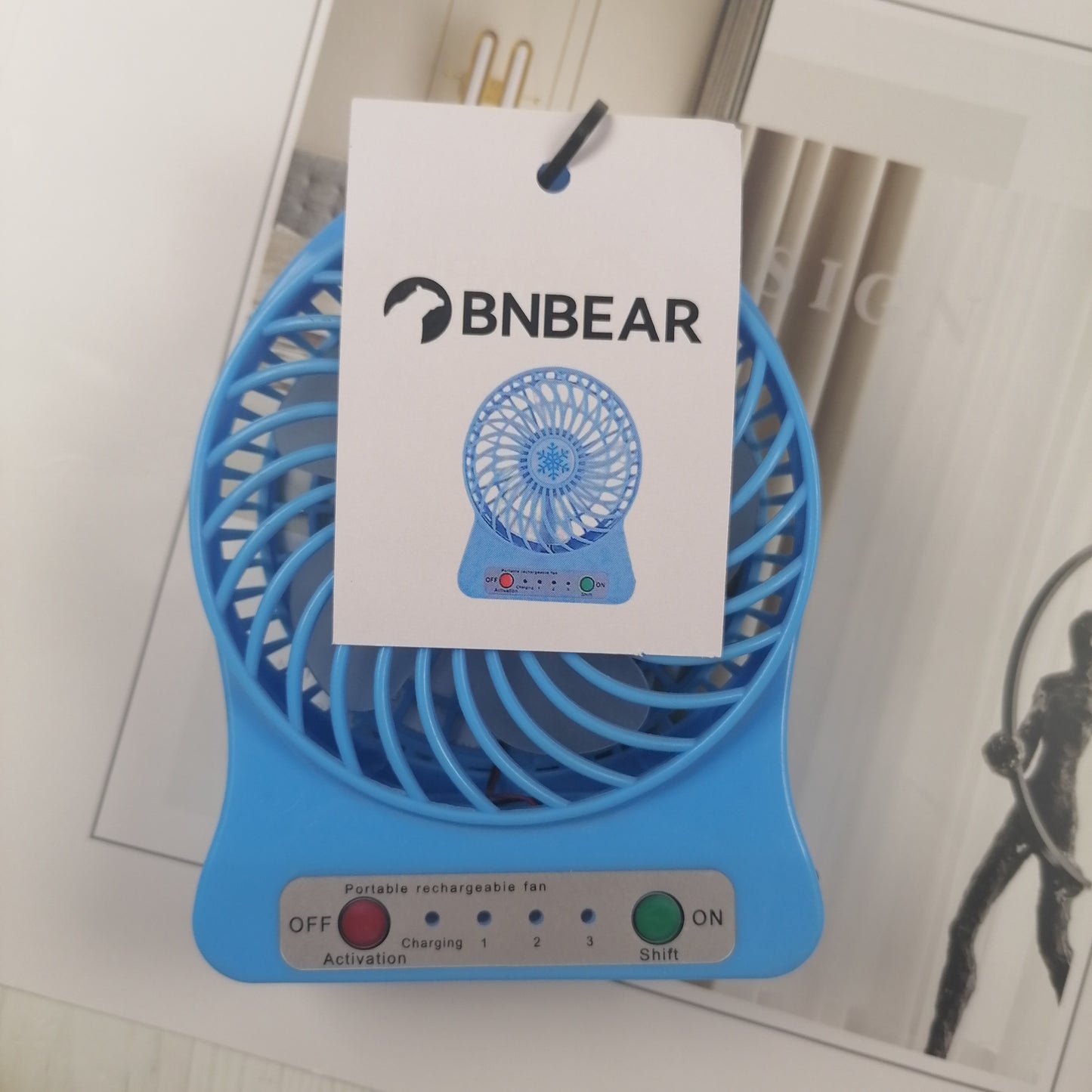 BNBEAR Electric fans,Mini high power fan, USB silent charging,hand held fan