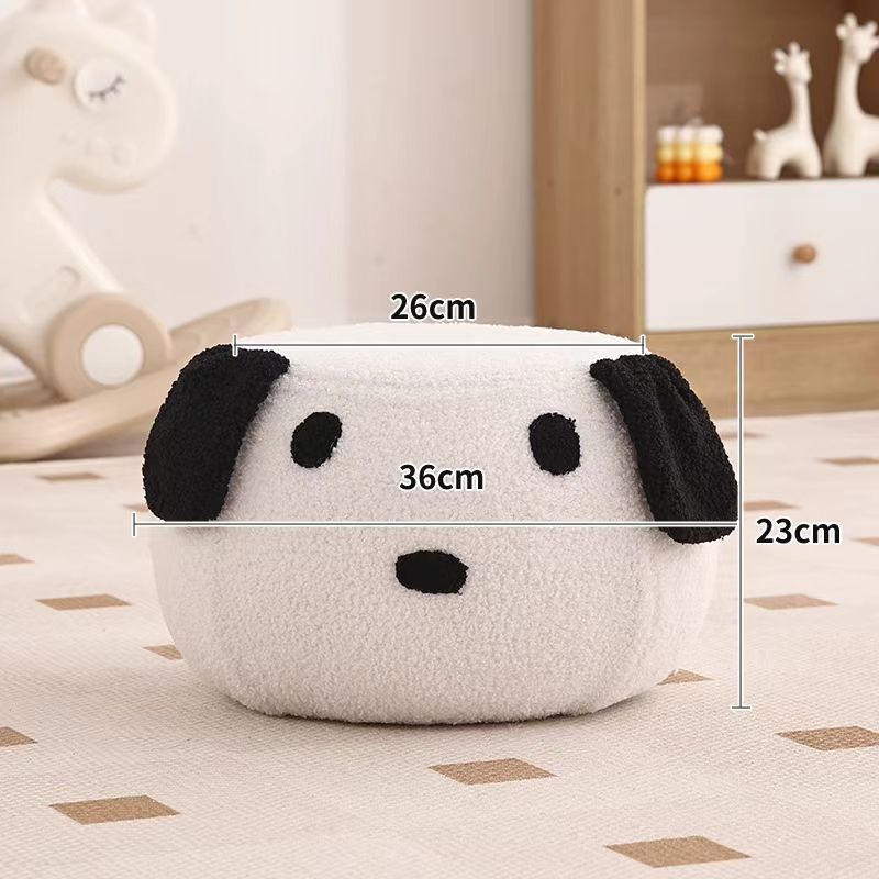 Dxacvkc Furniture for children Cute Dog Plush Ottoman Perfect for Kids Room Decor
