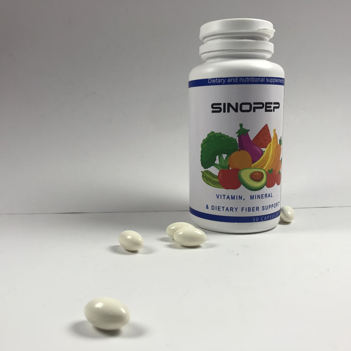 SINOPEP Dietary and nutritional supplements, Organic Superfood Greens Fruits and Veggies Complex-Rich Organic Ingredients Non-GMO 30Capsule