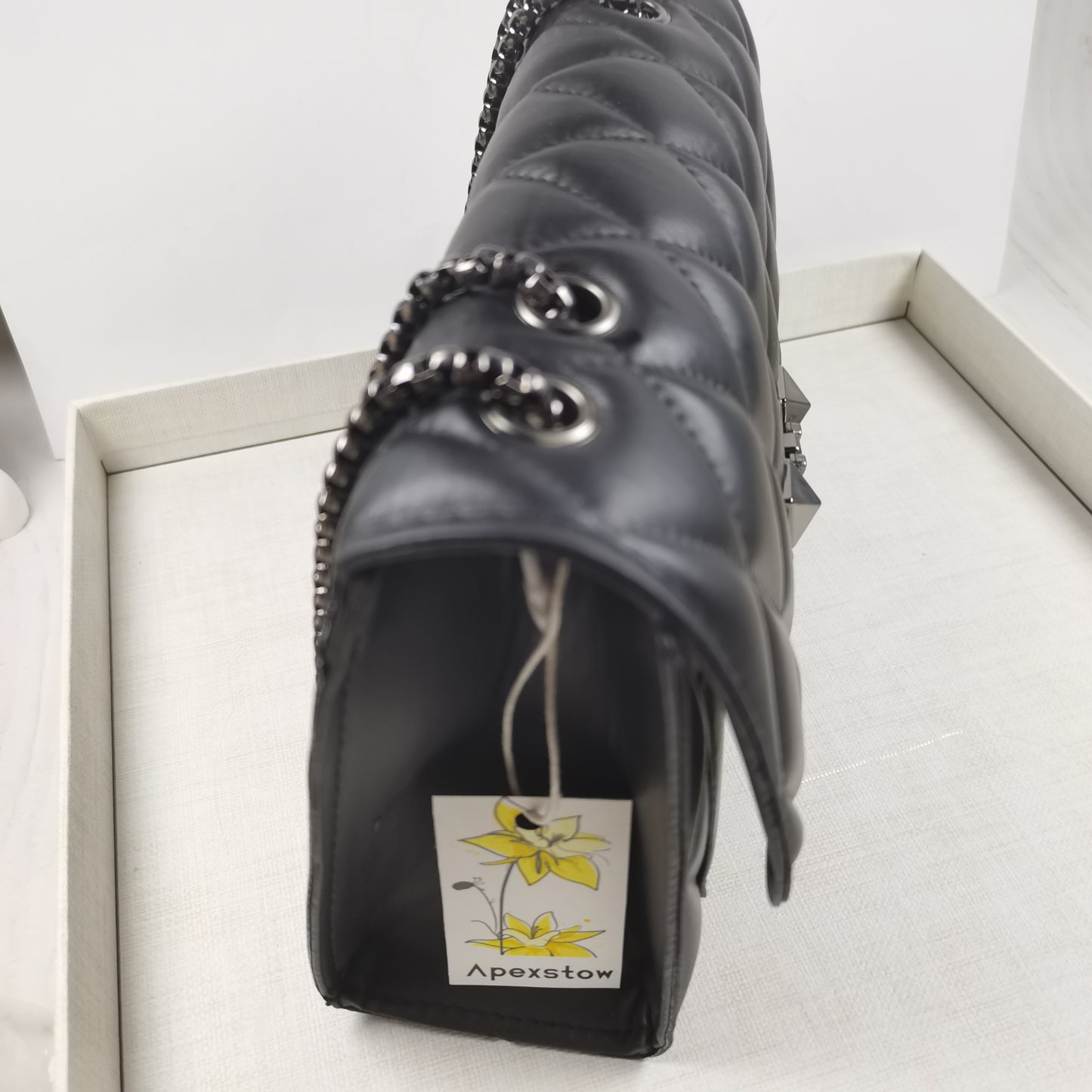 APEXSTOW Handbags Stylish Black Handbag Elevate Your Look cruelty-free