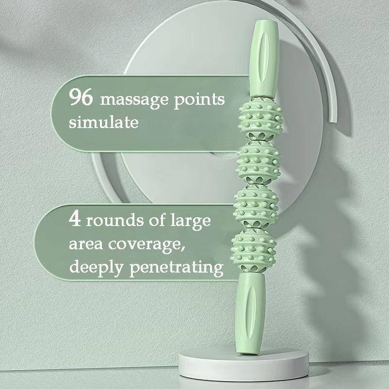FOXSHOW Massage apparatus Handheld Roller Trigger Point Massager Stick for Fascia, Cellulite, Muscle & Abdomen , Body Therapy Massager, Muscle Belly Relief Tool