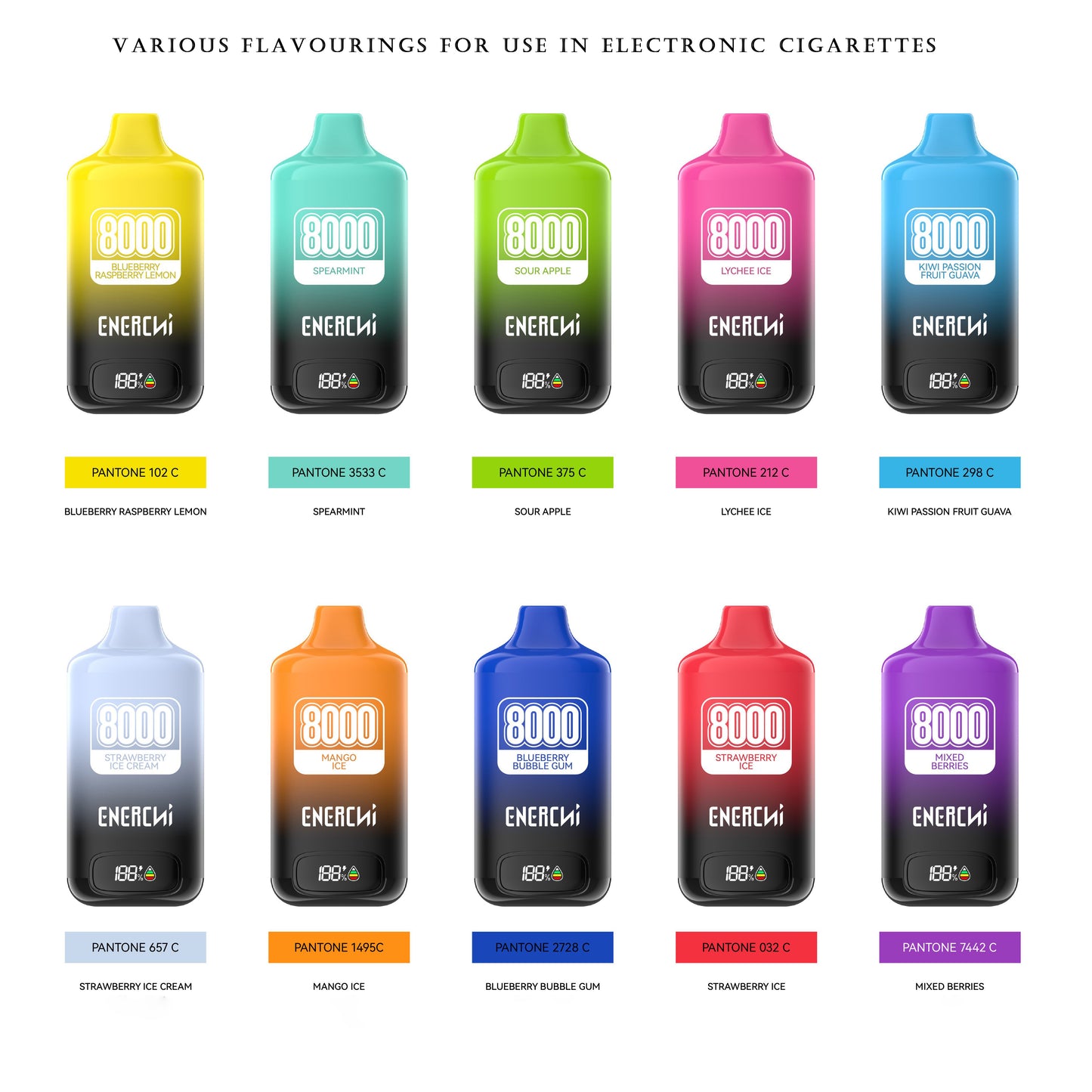 ENERCHi Flavourings for use in electronic cigarettes,Tobacco Free & Nicotine Free with Real Organic Flavors, 2 Pcs