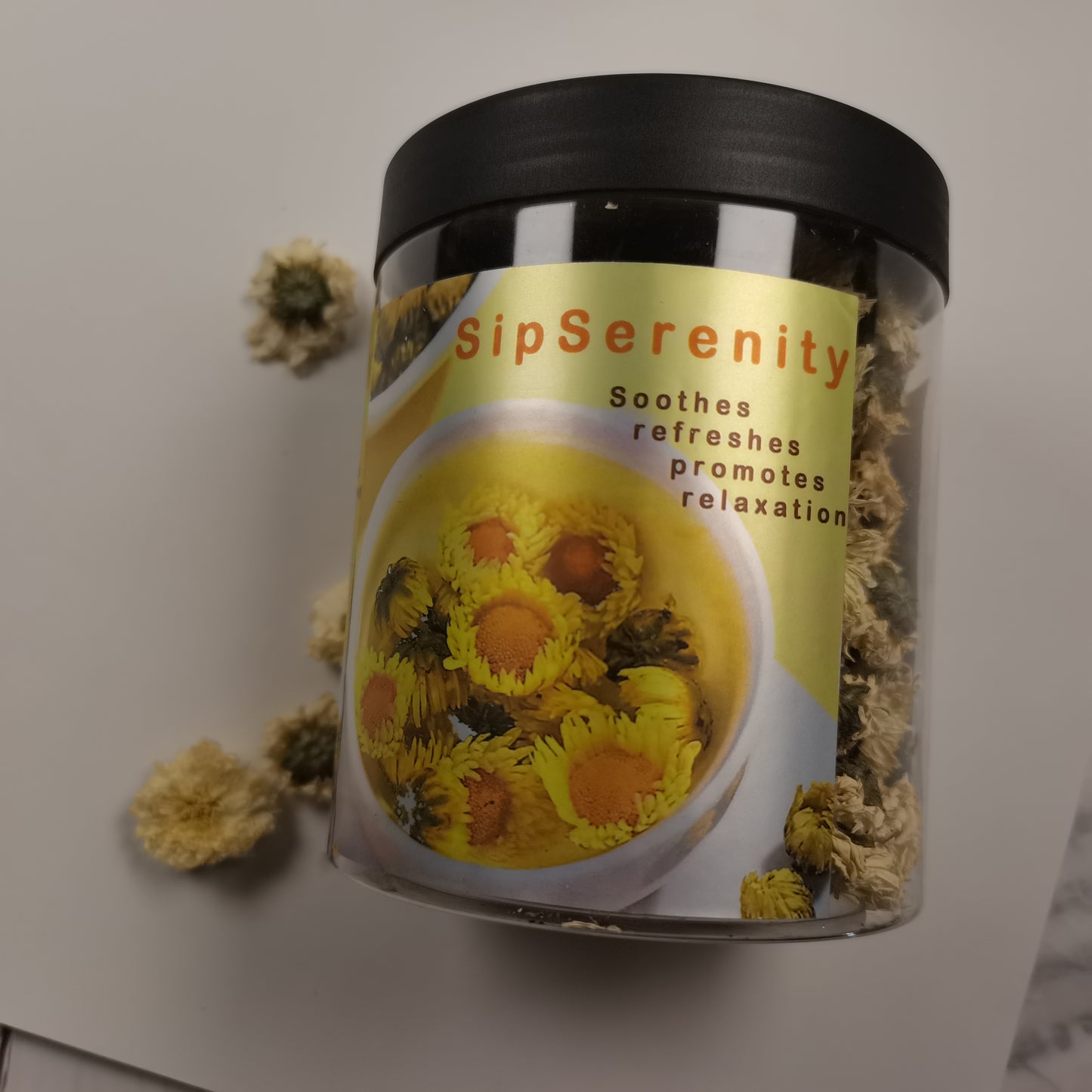 SipSerenity Flowers or leaves for use as tea substitutes,Premium Chrysanthemum Tea - Refreshing and Soothing Herbal Infusion