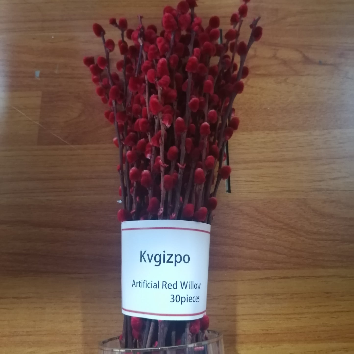 Kvgizpo Artificial flower arrangements 30 pieces of red willows, used as artificial flowers for wedding flower arrangement, party decoration, Christmas, and home decoration.