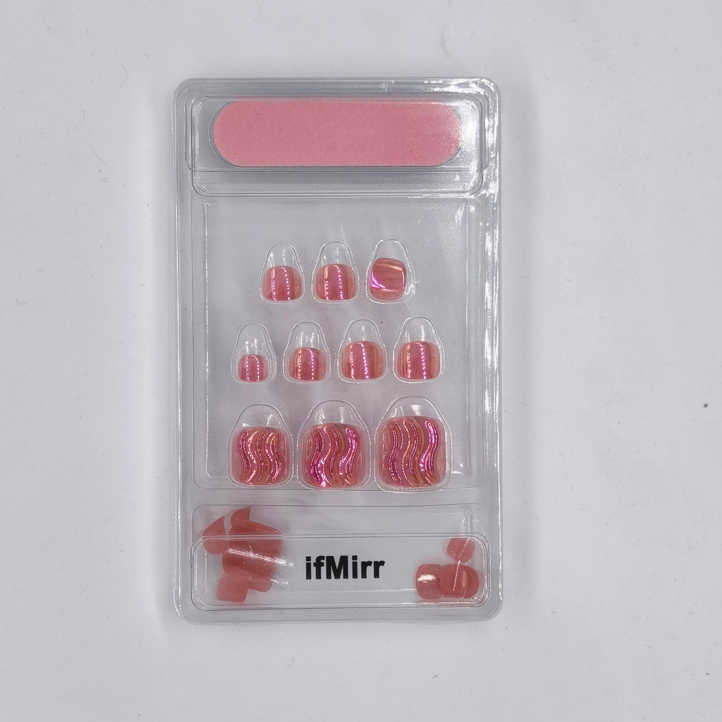 ifMirr 24pcs False Toe Nail Tips Full Cover French Fake Nails Medium Toe Artificial Nail Art Toenails