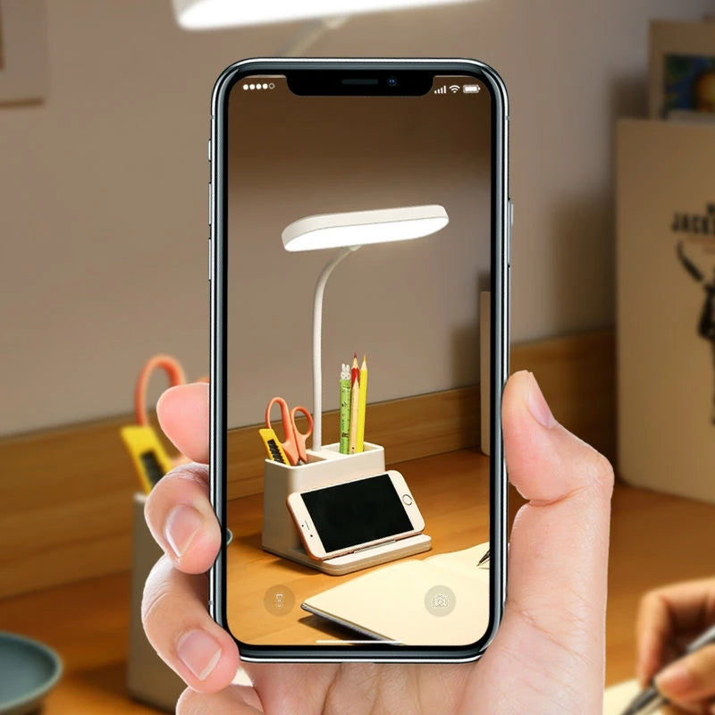 ZZHOB charging desk lamp eye protection dormitory small desk lamp