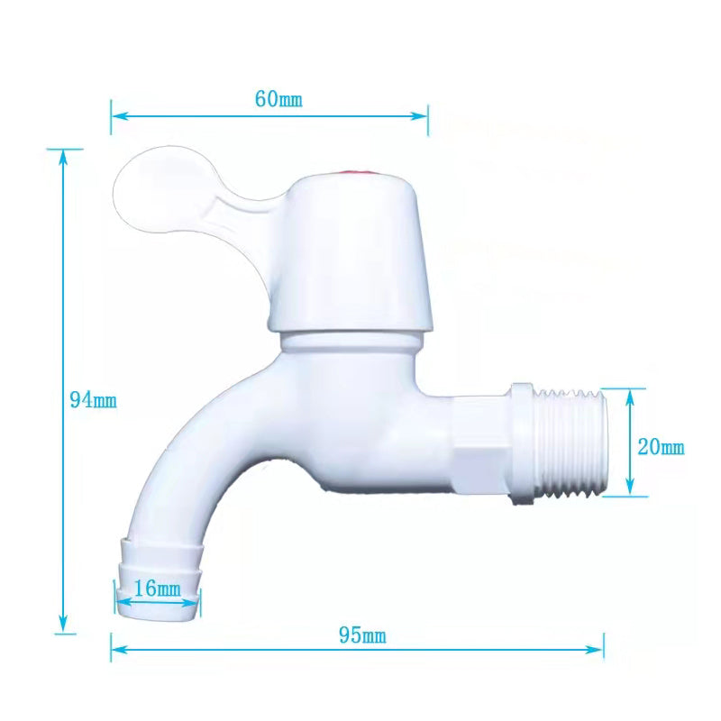 POCALAND Water Tap Faucet Wall Mounted Plastic with Single Spout 2Pack