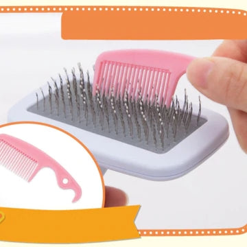 QianZhou-Uk DOG BRUSH & CAT BRUSH SELF CLEANING DOG SLICKER BRUSH EASY TO CLEAN PET GROOMING BRUSHES SHEDDING GROOMING TOOLS FOR DOGS & CATS WITH LONG OR SHORT HAIR