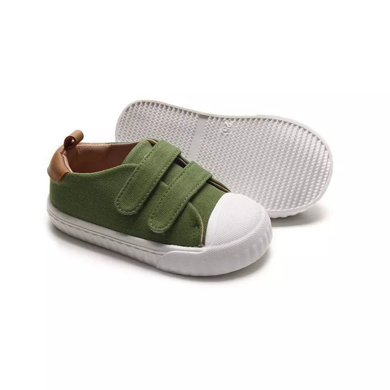 Dreama Fashion Baby Boys Girls Canvas Shoes All-match Walking Sneakers Magic Tape Children Shoes Comfortable Flat Baby Shoes