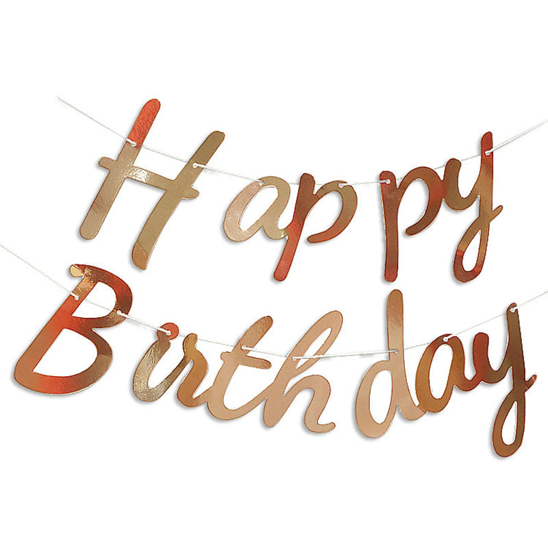 Festaya Happy Birthday Silver Paper Banner for Birthday Party Birthday Party Decorations
