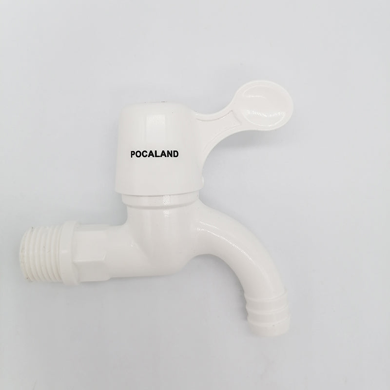 POCALAND Water Tap Faucet Wall Mounted Plastic with Single Spout 2Pack