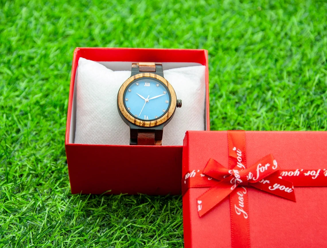 WASHNASH Personalized Wooden Watch Women Gifts for Her Girlfriend Gift Gifts for Wife Women's Wrist Watches gift for mother