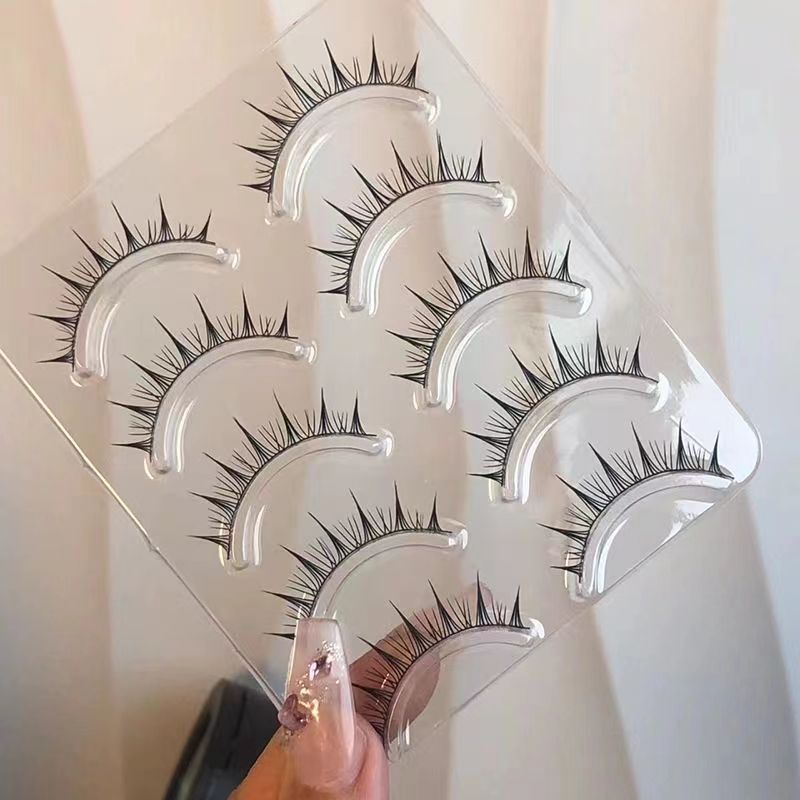 Lifesky False Eyelashes, Includes 5 Pairs Of Lashes, Contact Lens Friendly, Easy to Apply, Reusable Strip Lashes, Glue On