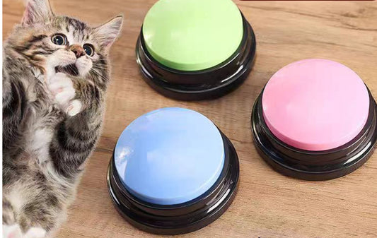 ANWEOR  Cat toys, recording button toys, Set of 3 colors