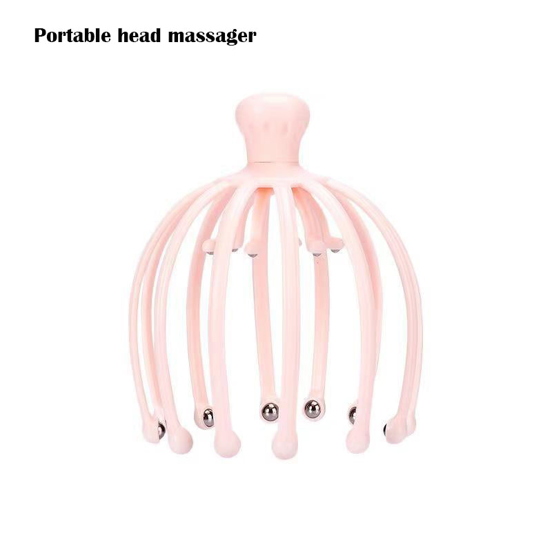 hmxdjzjia Massaging apparatus for personal use, Portable Twelve- Claws Massager Handheld Massager Steel Ball Head Massage Claw