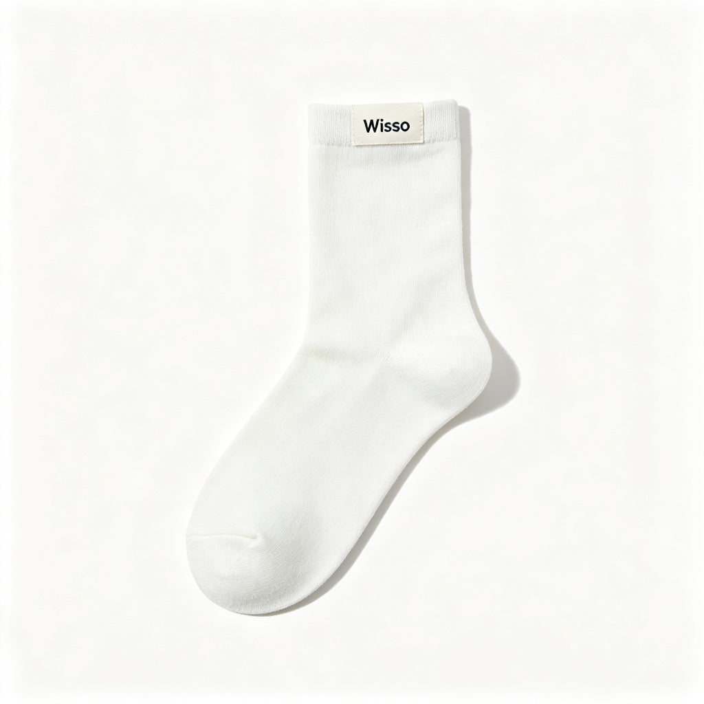 Wisso Crew Socks for Men Women, 5 Pack Soft Cotton Casual Socks, Breathable Moisture Wicking Athletic Socks, Comfortable Fit for Daily Work Sports