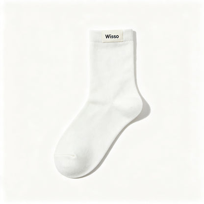 Wisso Crew Socks for Men Women, 5 Pack Soft Cotton Casual Socks, Breathable Moisture Wicking Athletic Socks, Comfortable Fit for Daily Work Sports