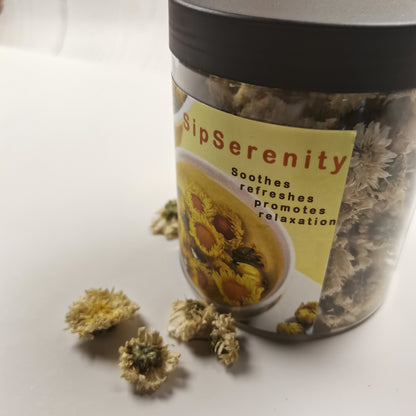 SipSerenity  Flowers or leaves for use as tea substitutes,Premium Chrysanthemum Tea - Refreshing and Soothing Herbal Infusion