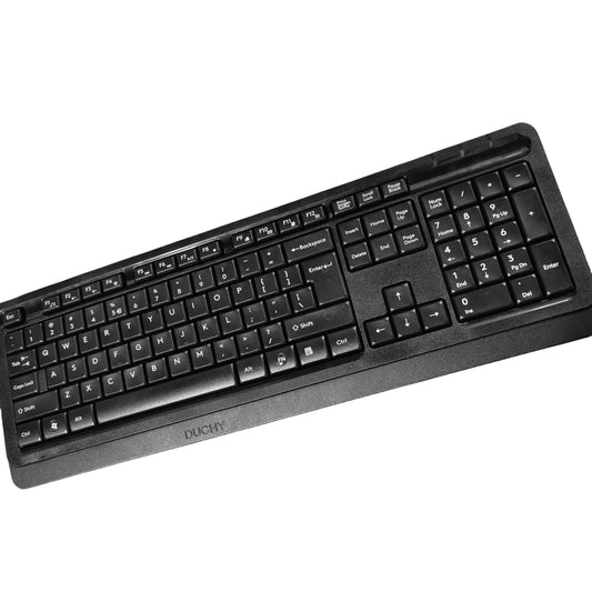 DUCHY Computer keyboards, Wireless Keyboard,  Full-Sized Ergonomic Keyboard with Quiet Click keycap for Computer/Laptop