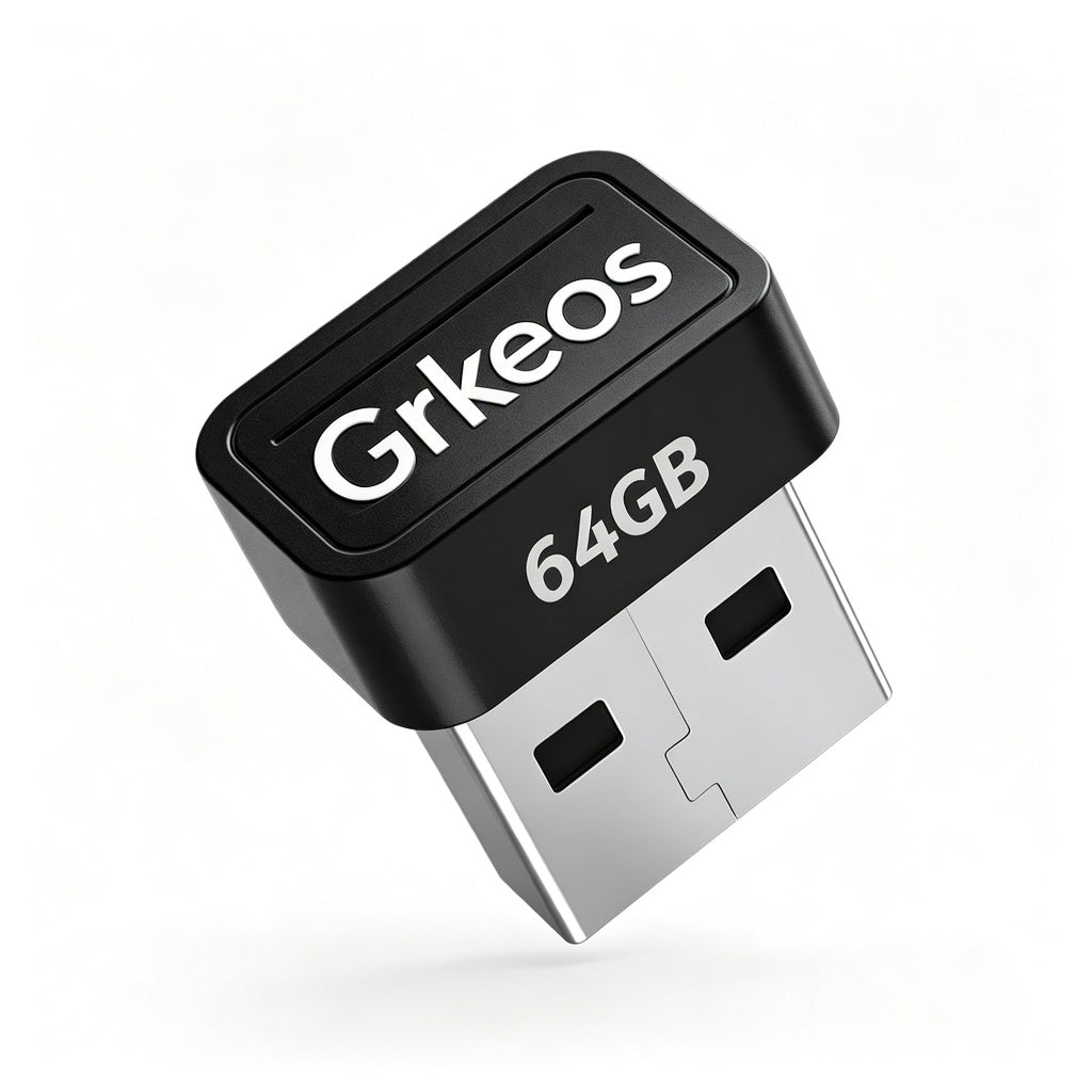 Grkeos USB Flash Drive, 64GB High Speed USB 3.0 Thumb Drive, Waterproof Metal Memory Stick with Keychain, Portable Jump Drive Pen Drive for Data Storage Backup Transfer
