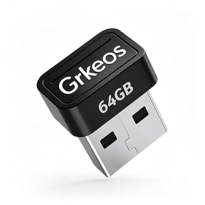 Grkeos USB Flash Drive, 64GB High Speed USB 3.0 Thumb Drive, Waterproof Metal Memory Stick with Keychain, Portable Jump Drive Pen Drive for Data Storage Backup Transfer