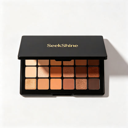 SeekShine Eyeshadow Palette, 12 Colors Matte Shimmer Eye Shadow Makeup Palette, Highly Pigmented Long Lasting Waterproof Nude Neutral Eyeshadow Palette for Daily Party