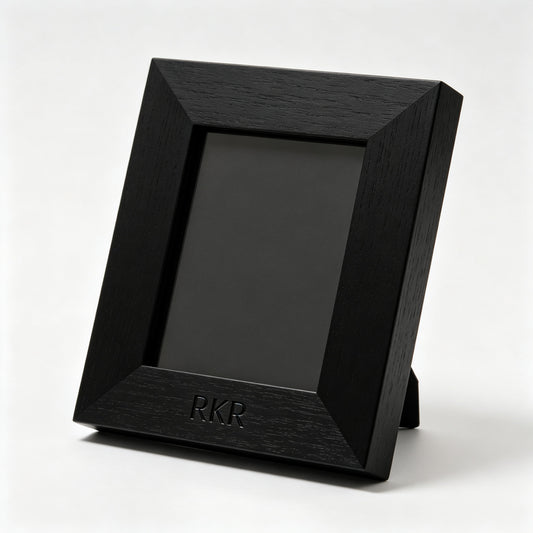 RKR Picture Frame Set, 4x6 5x7 8x10 Photo Frames with HD Glass, Wall Mount & Tabletop Display, Modern Minimalist Photo Frame Collage for Home Office Decor, Black