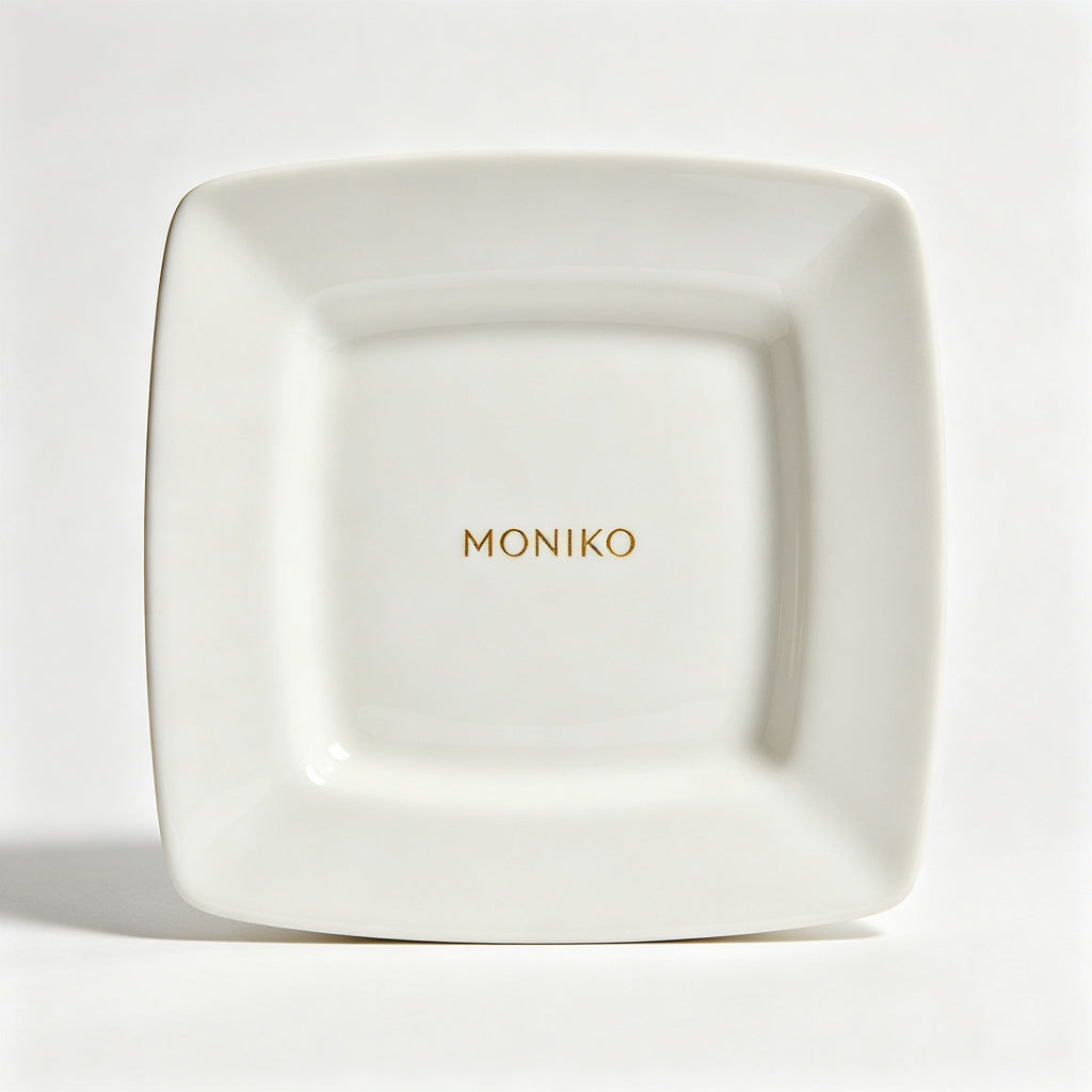 MONIKO Decorative Plate, 8 Inch Ceramic Wall Hanging Plate with Stand, Handcrafted Pattern Art Display Plate, Decorative Dish for Home Office Living Room Wall Table Decor