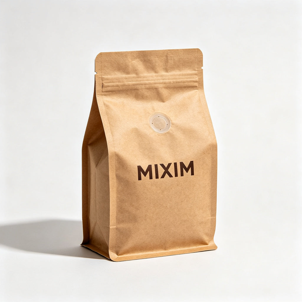 MIXIM Whole Bean Coffee, Medium Roast Arabica Coffee Beans, Smooth Rich Flavor with Notes of Chocolate & Caramel, Fresh Roasted Specialty Coffee, 12oz Resealable Bag