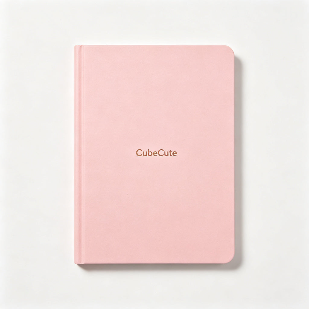 CubeCute Notebook Journal, A5 Hardcover Lined Notebook with 160 Pages, Thick Paper, Inner Pocket, Elastic Closure, Ribbon Bookmark, College Ruled Writing Notebook for Work School Travel