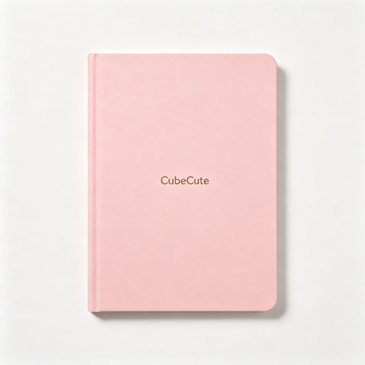 CubeCute Notebook Journal, A5 Hardcover Lined Notebook with 160 Pages, Thick Paper, Inner Pocket, Elastic Closure, Ribbon Bookmark, College Ruled Writing Notebook for Work School Travel