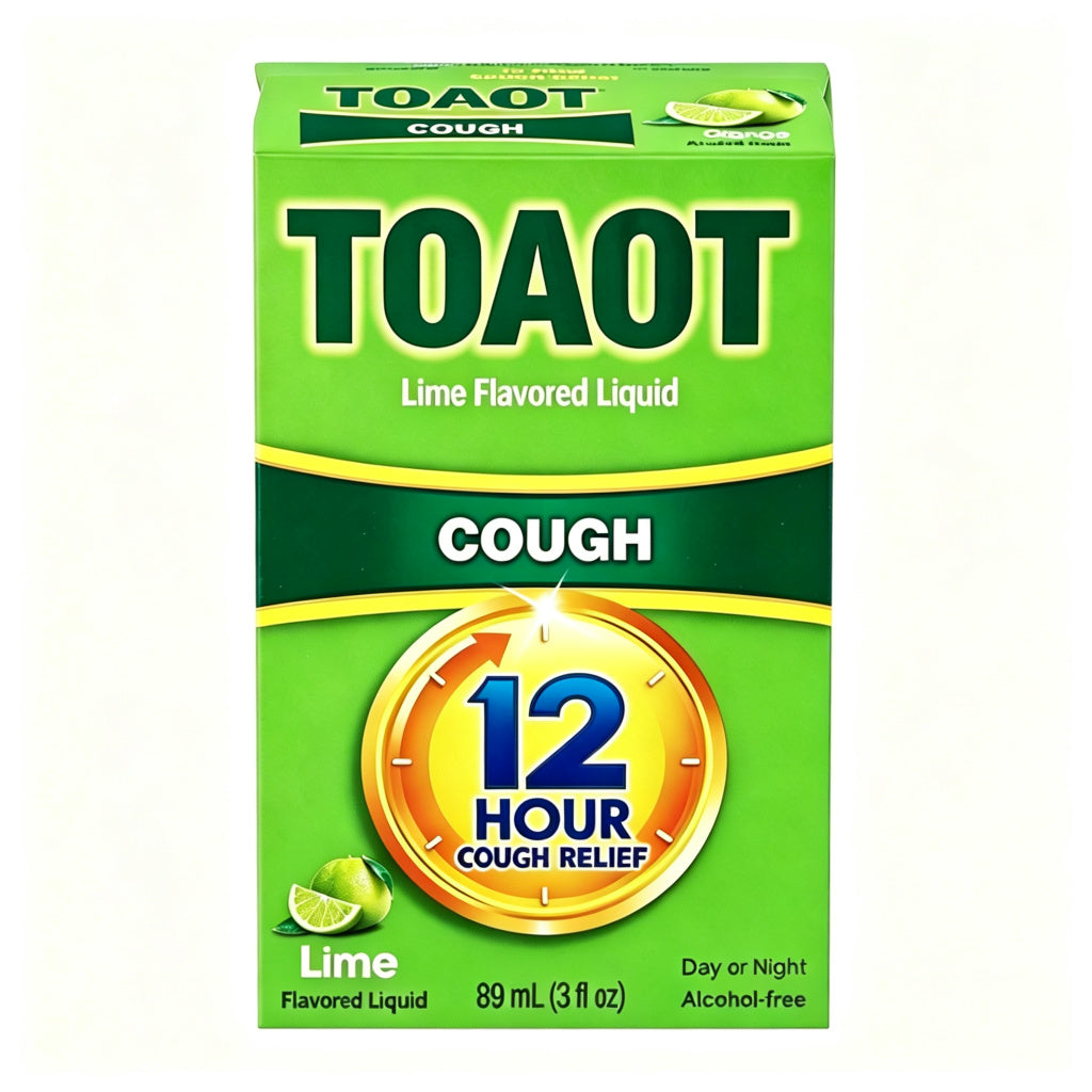 TOAOT Cough Syrup for Adults & Kids, Soothing Honey Lemon Flavor Cough Relief, Supports Immune System, Natural Herbal Formula for Sore Throat & Dry Cough, 4 fl oz Bottle