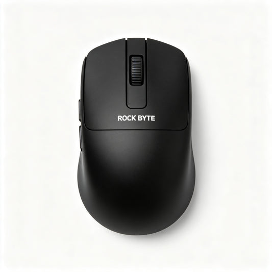 ROCK BYTE Wireless Mouse, 2.4G Ergonomic Computer Mouse with USB Receiver, 3 Adjustable DPI Levels, Silent Click Cordless Mouse for Laptop PC Desktop Office Home