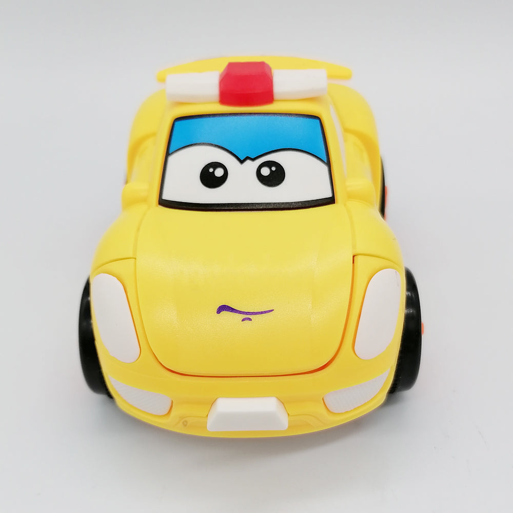 Inertial car baby two-in-one robot impact deformation police car toy