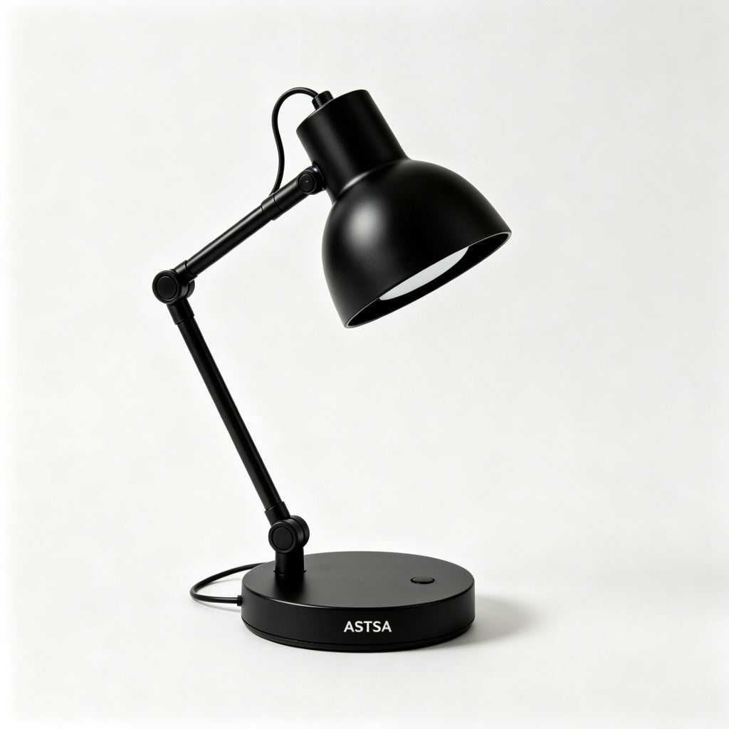 ASTSA LED Desk Lamp, Dimmable Table Lamp with 3 Color Modes & 5 Brightness Levels, Eye Caring Reading Lamp with USB Charging Port, Touch Control, Adjustable Arm for Office Home