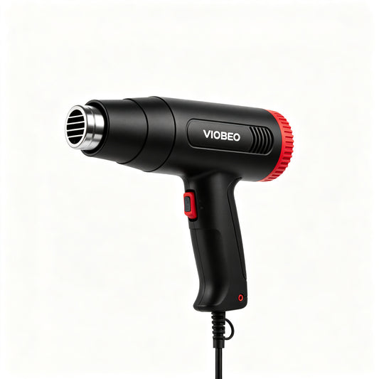 VIOBEO Heat Gun, 1800W Dual Temperature Hot Air Gun with 4 Nozzles, Fast Heating Overload Protection, Portable Heat Shrink Gun for Crafts Vinyl Wrap Shrinking Paint Stripping DIY