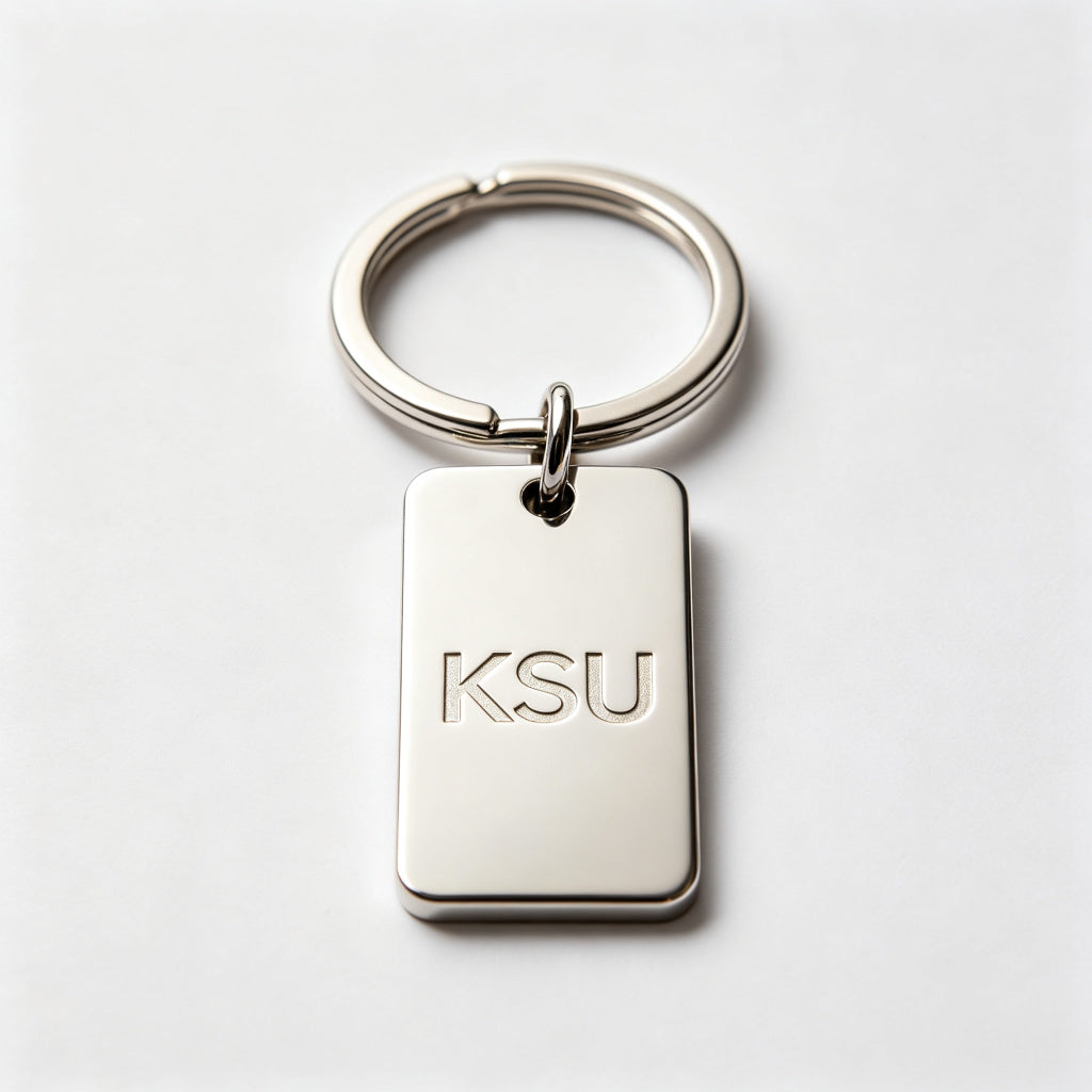 KSU Keychain for Men Women, Premium Metal Key Ring with Leather Strap, Anti-Lost Car Key Holder with Quick Release, Minimalist Key Organizer for Keys Bag Backpack, Gift
