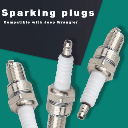 ONSOKU Sparking plugs for automotive engines, Automotive Replacement Spark Plugs compatible with Jeep Wrangler 4.0L L6, 4Pcs