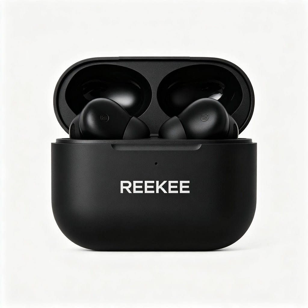 REEKEE Wireless Earbuds, Bluetooth 5.3 Headphones with HiFi Stereo Sound, 30H Playtime Charging Case, IPX5 Waterproof in Ear Earphones with Mic for Work Gym Travel