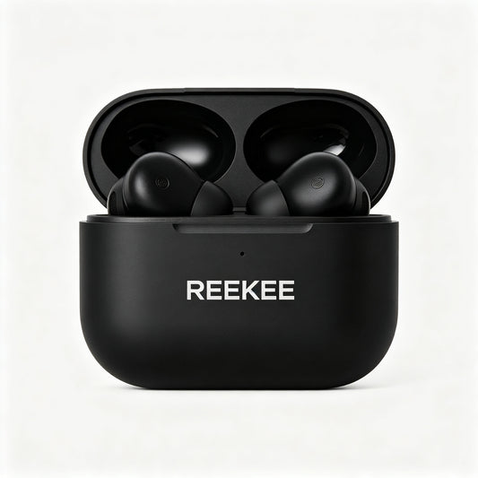 REEKEE Wireless Earbuds, Bluetooth 5.3 Headphones with HiFi Stereo Sound, 30H Playtime Charging Case, IPX5 Waterproof in Ear Earphones with Mic for Work Gym Travel