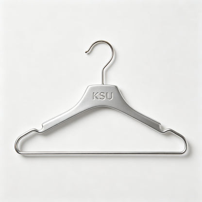 KSU Metal Clothes Hangers, 30 Pack Heavy Duty Stainless Steel Wire Hangers with Non-Slip Coating, Ultra Thin Space Saving Hangers with 360 Swivel Hook for Suit Shirt Dress Coat